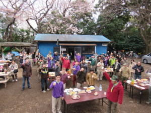 カメラに向かって「かんぱ～い」