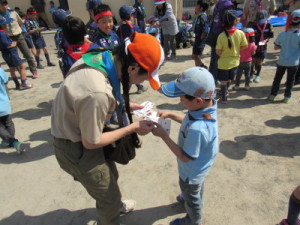 ５８団の副長と名刺交換