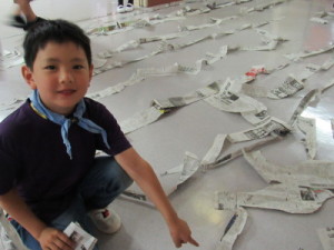 新聞紙を使ったゲーム