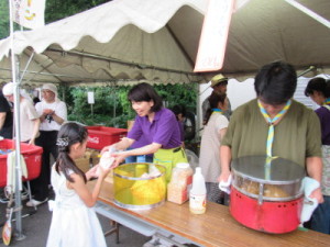 ポップコーン販売の様子