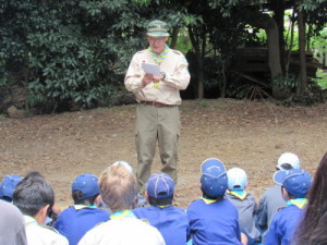 団委員長からキャンプ概要説明