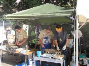 焼き鳥のブース
