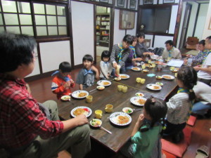 カレーライスの出来上がり「いただきます！」