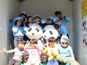 パンダと記念写真？