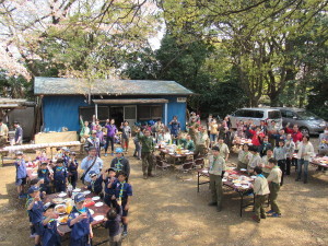 観桜会のスタートだ！「かんぱ～い」