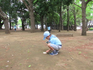 封筒を拾うスカウト