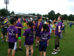 作戦会議（水鉄砲対決）