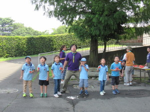 最後はみんなで種飛ばし！