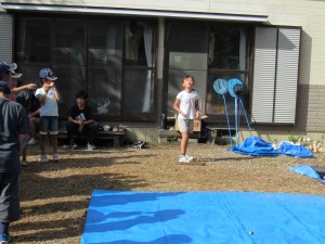 種飛ばしの様子