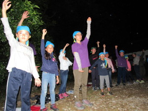 ゲームを楽しむスカウトたち