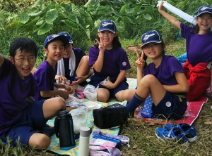 頑張った後のおにぎりは美味しいね！