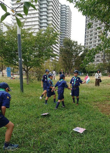 フィールド国旗カルタの様子