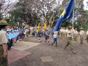 団旗、隊旗の入場！