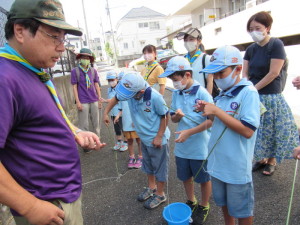 釣り竿作りの様子