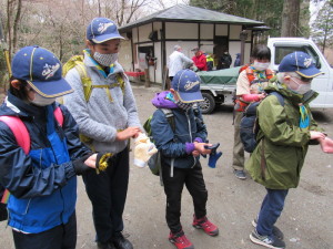 出発前の脈拍測定