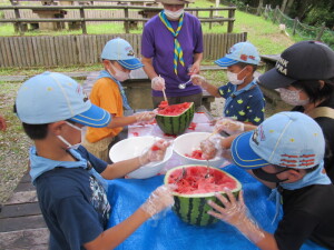 ジュース作りの様子