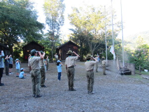 朝のセレモニー