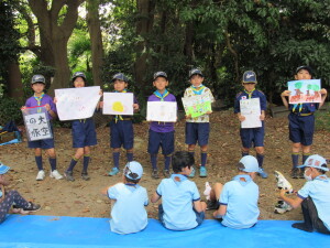 絵画や作文等を使って