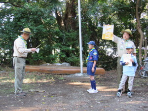 絵画の部で「秀作」に選ばれたカブスカウト