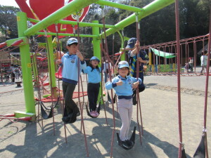 アスレチックは楽しいね！