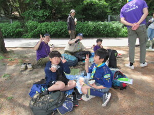 昼食の様子（カブ２組）