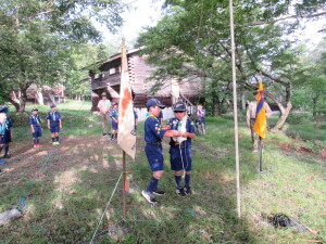 初めての国旗掲揚