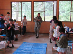 種飛ばしの様子