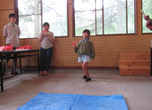 種飛ばしの様子