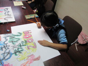 ポスター制作中１