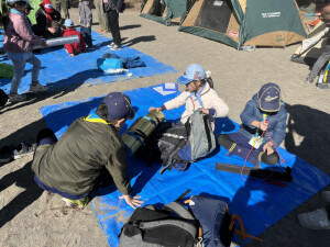 テント設営体験