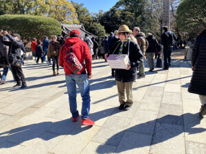 祖院復興支援募金の様子