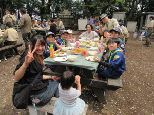 カブ隊のテーブル