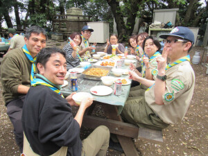 指導者と保護者のテーブル