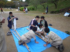 救急法の一コマ